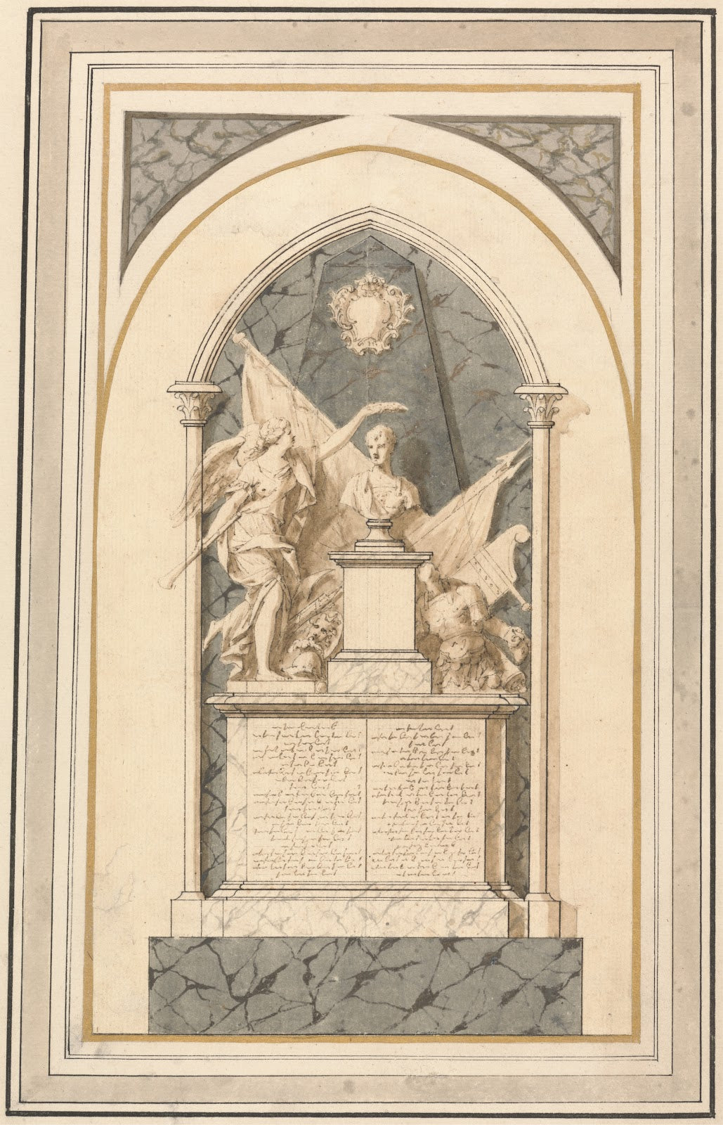 Admiral Vernons Monument in Westminster Abbey ca 1763
