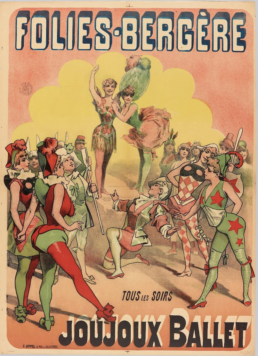 Folies Bergere Tous Les Soirs Joujoux Ballet 1880 1890