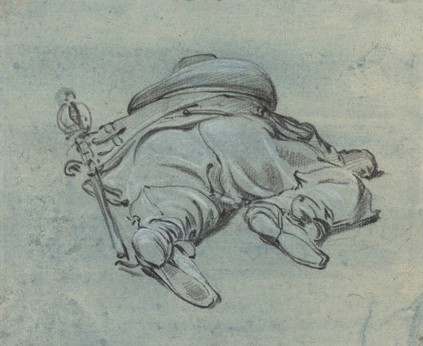 A Cavalier Lying on the Ground c 1640