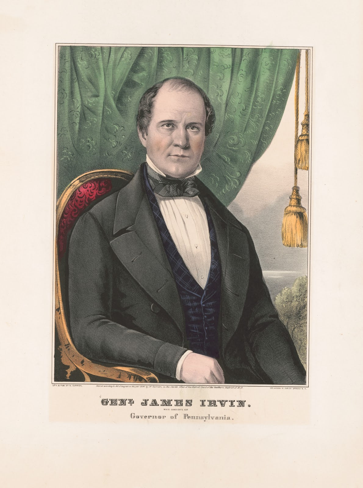 General James Irvin Whig candidate for governor of Pennsylvania 1847