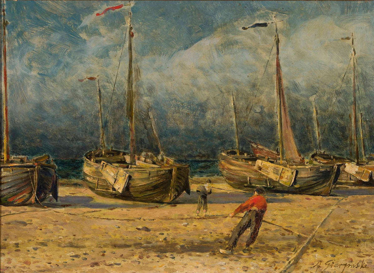 Fishing boats at the seaside 1884