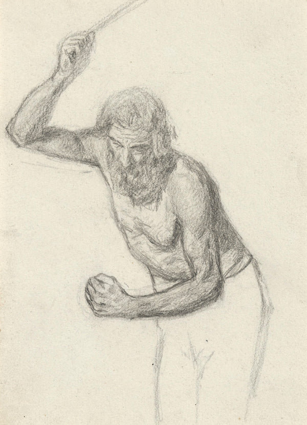 Study of the charioteer in Elijah running to Jezreel before Ahabs Chariot