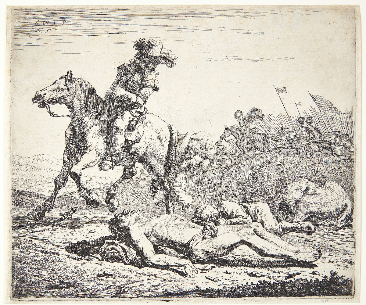 Tre grise liggende ved en svinesti 1652