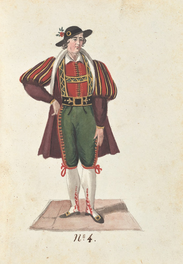 Costume designs for the ballet La Pastorella Svizzera Pl4 1839