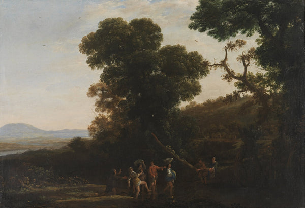 Landscape with Figures Wading Through a Stream 1636 1637