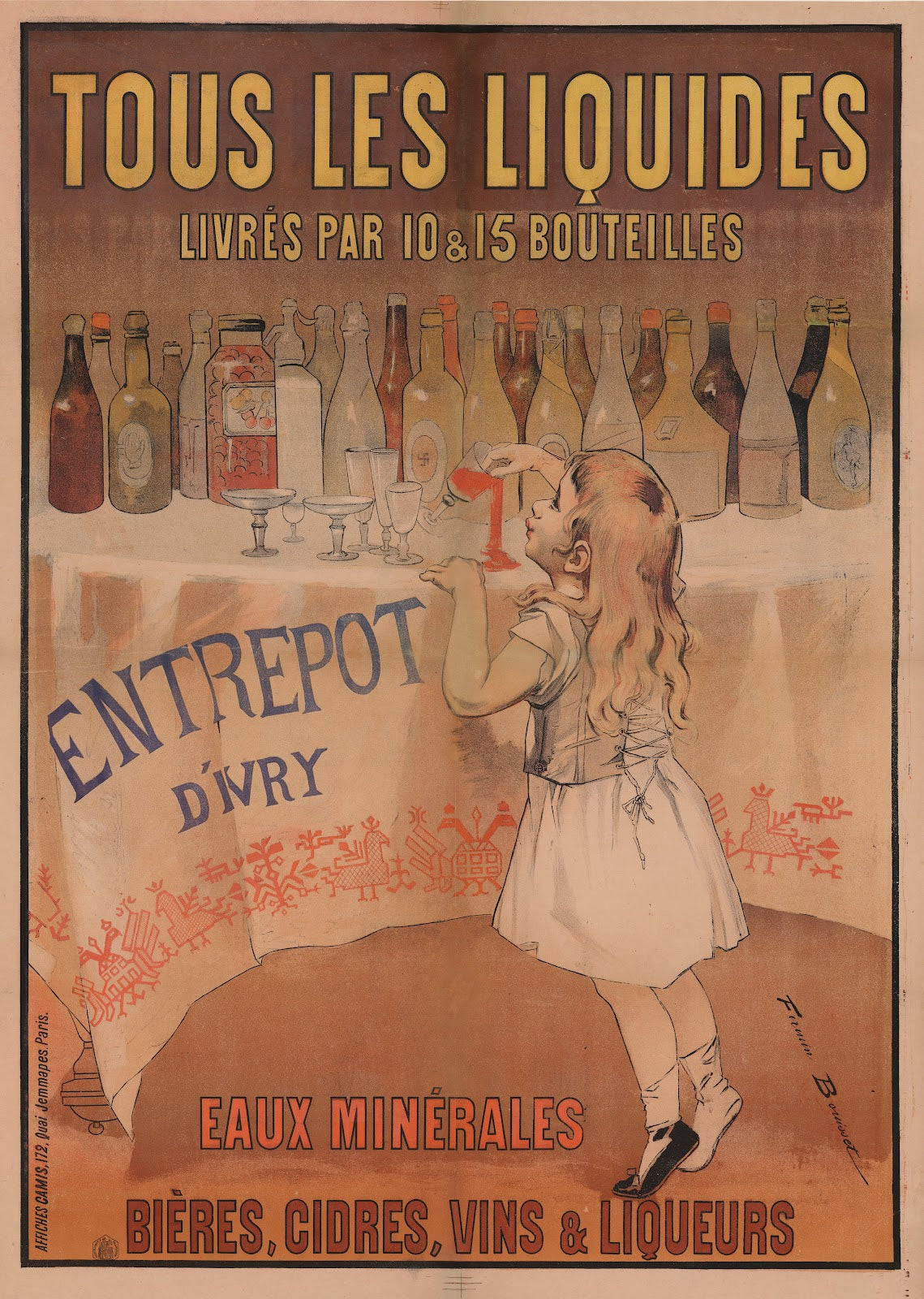 Entrepôt dIvry Tous les liquides livrés par 10 15 bouteilles 1897