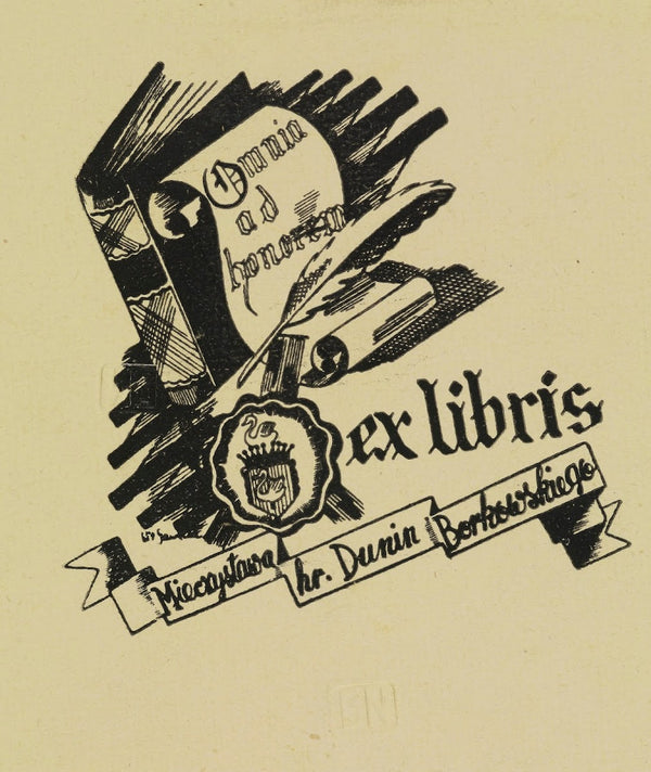 Ex libris Mieczysława hr Dunin Borkowskiego 1937