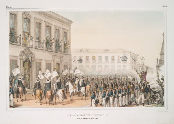 Acclamation de D Pedro II à Rio de Janeiro le 7 Avril 1851 1834 1839