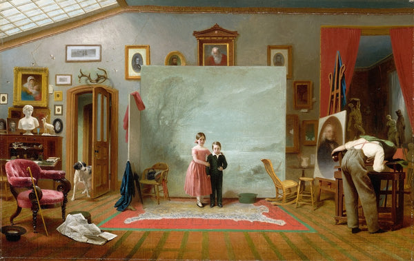 Interior with Portraits ca 1865