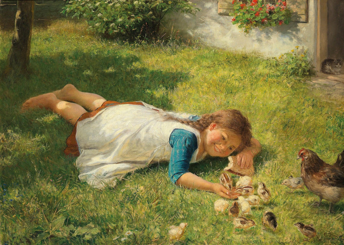 Spiel mit den Küken 1912