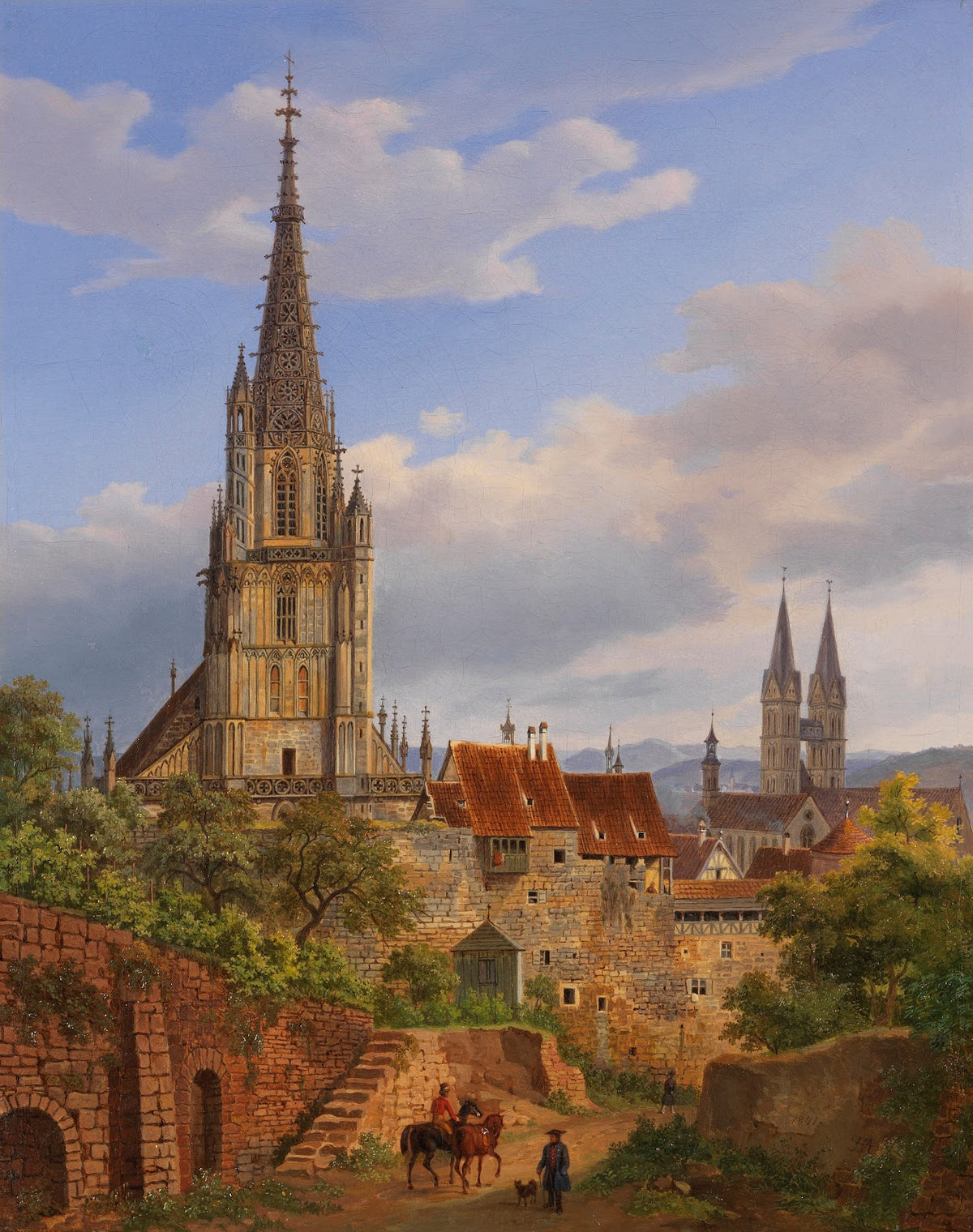 Blick auf Esslingen am Neckar 1841