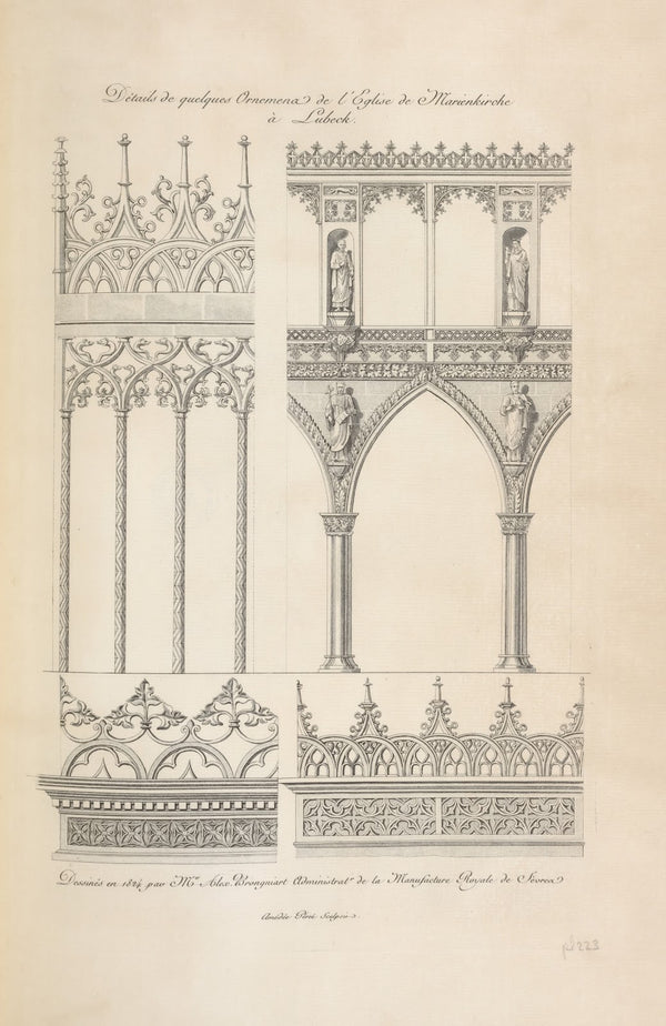 Détails de quelque ornemens de léglise de Marienkirche à Lubeck 1839