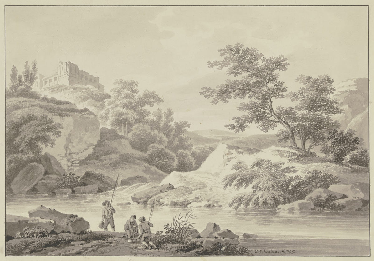 Flüßchen in einem Felsental 1795