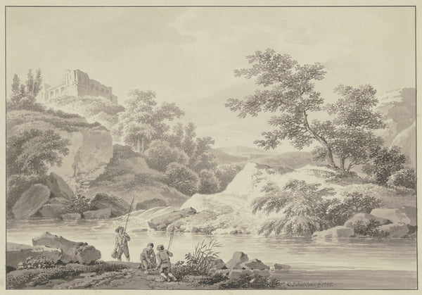 Flüßchen in einem Felsental 1795