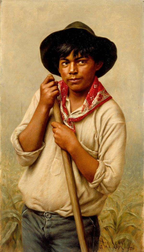 Powley Young Man Hoeing Corn 1895