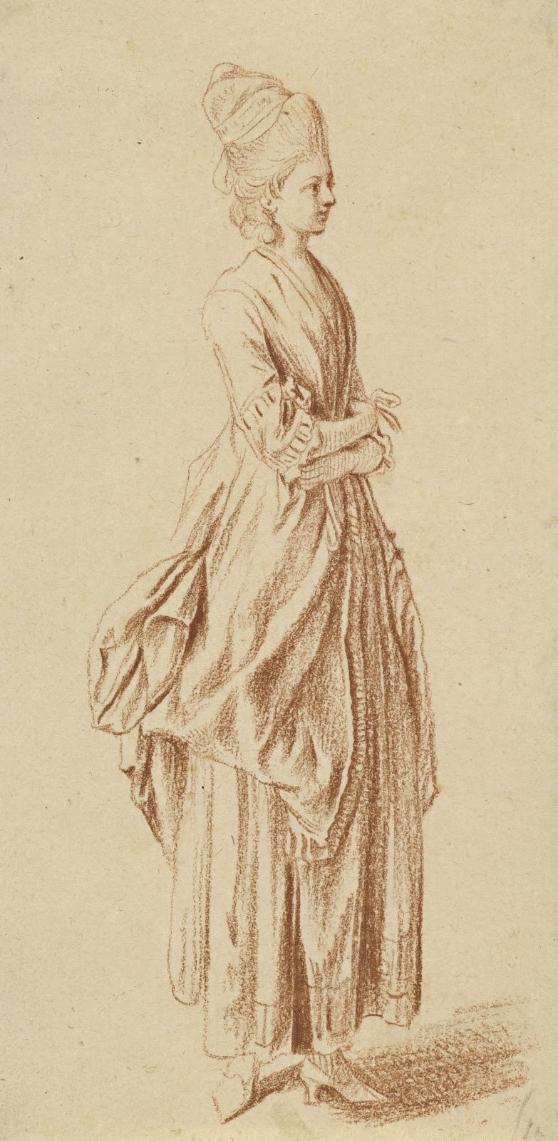 A Standing Lady in a Day Dress 1775 1780