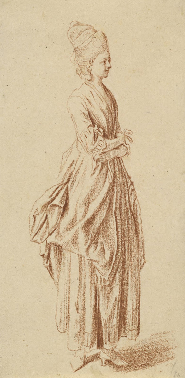 A Standing Lady in a Day Dress 1775 1780
