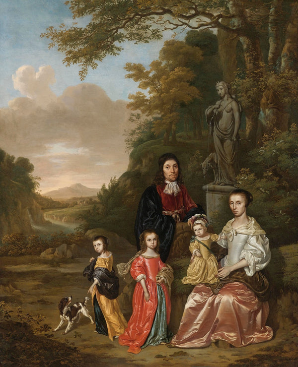 A Group Portrait Of The Loth Family In A Landscape 1660