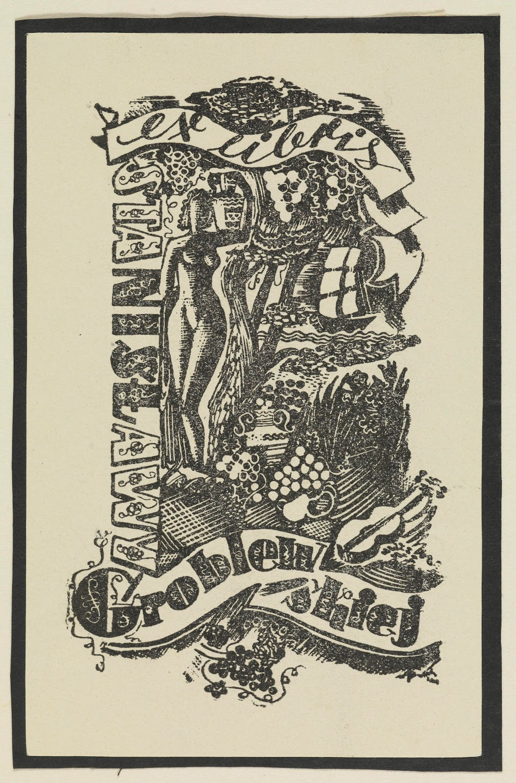 Ex libris Stanisławy Groblewskiej 1944