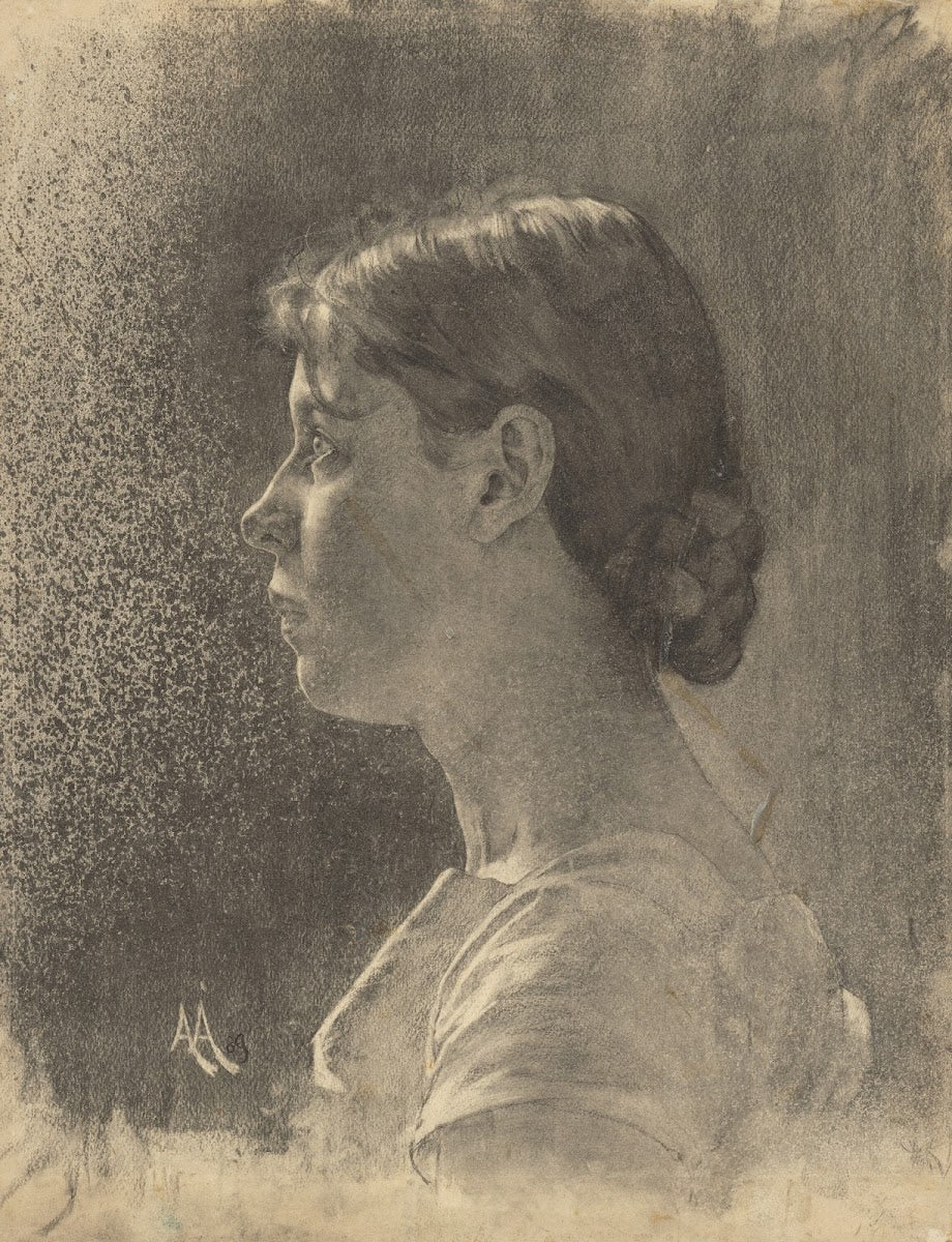 Štúdia hlavy mladej ženy 18901895