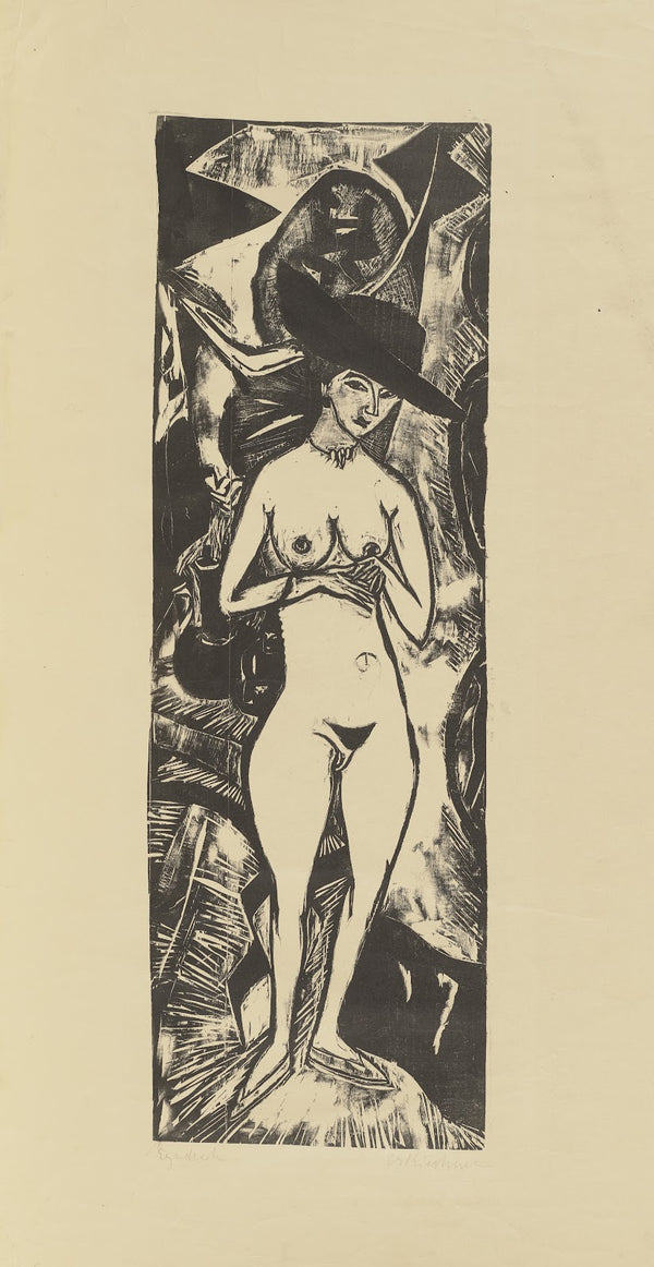 Nude Wearing a Black Hat 1911 1912