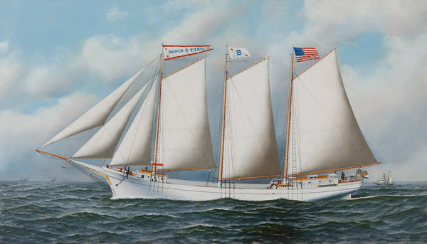 Three Masted Schooner Andrew C Pierce 1905