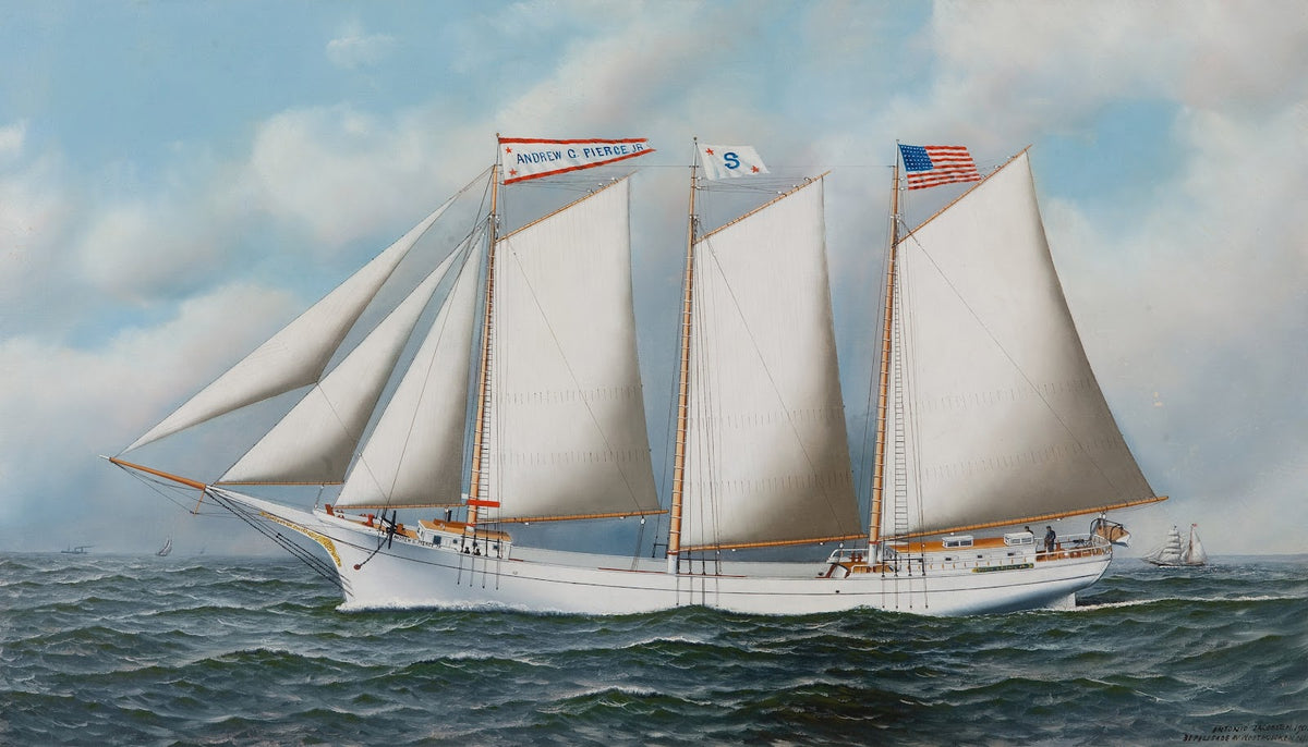 Three Masted Schooner Andrew C Pierce 1905