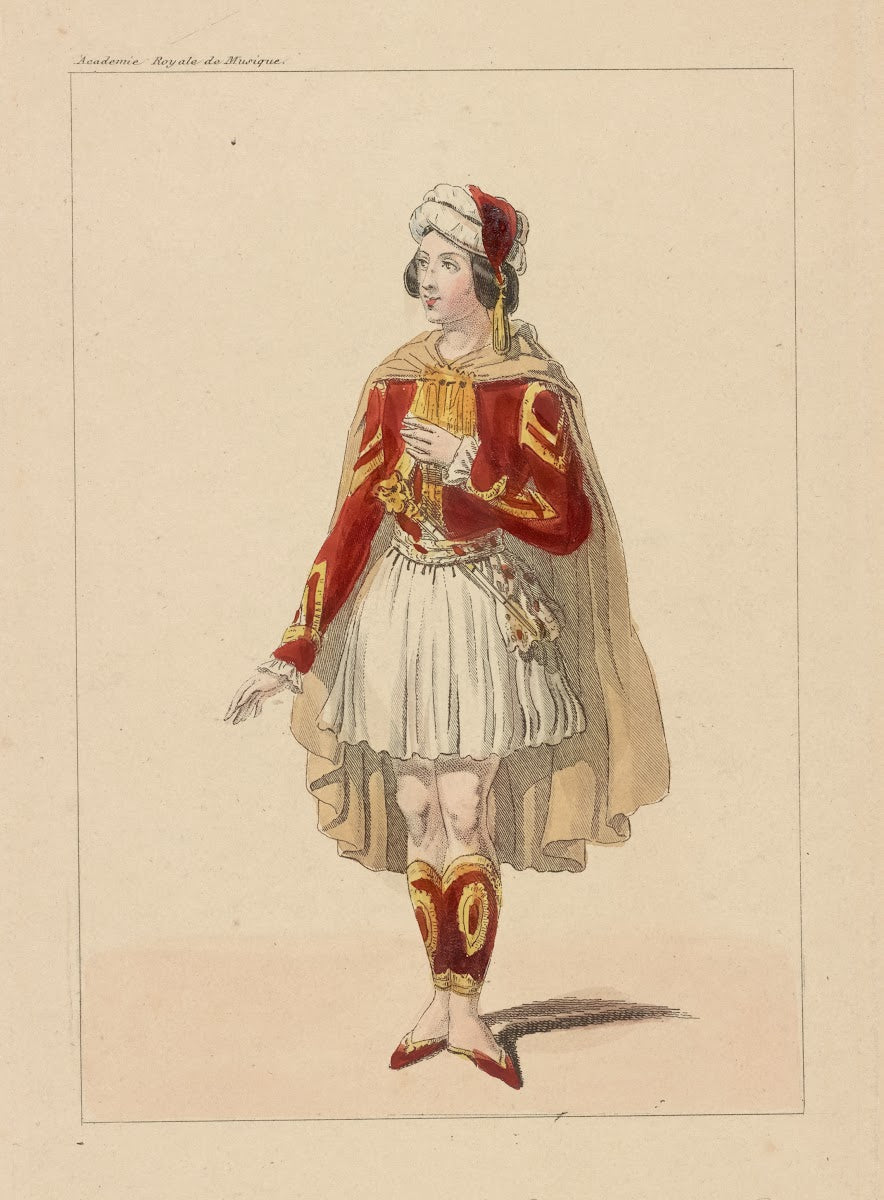 Costume de Petipa rôle dAchmet dans La péri ballet acte II Académie royale de mu