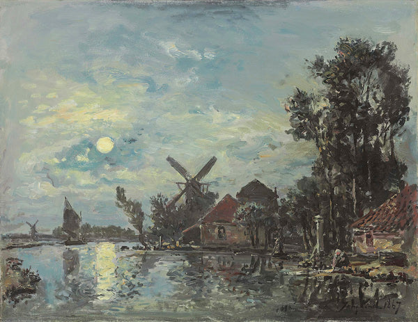 Effet De Lune Sur Lestuaire Hollande 1867