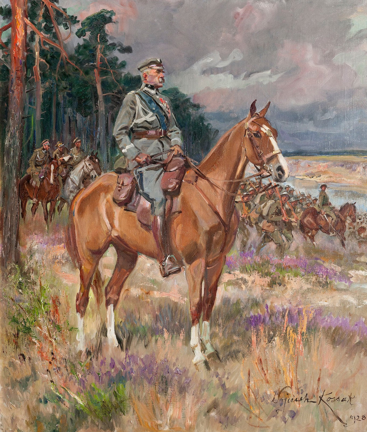 Piłsudski on Kasztanka 1928