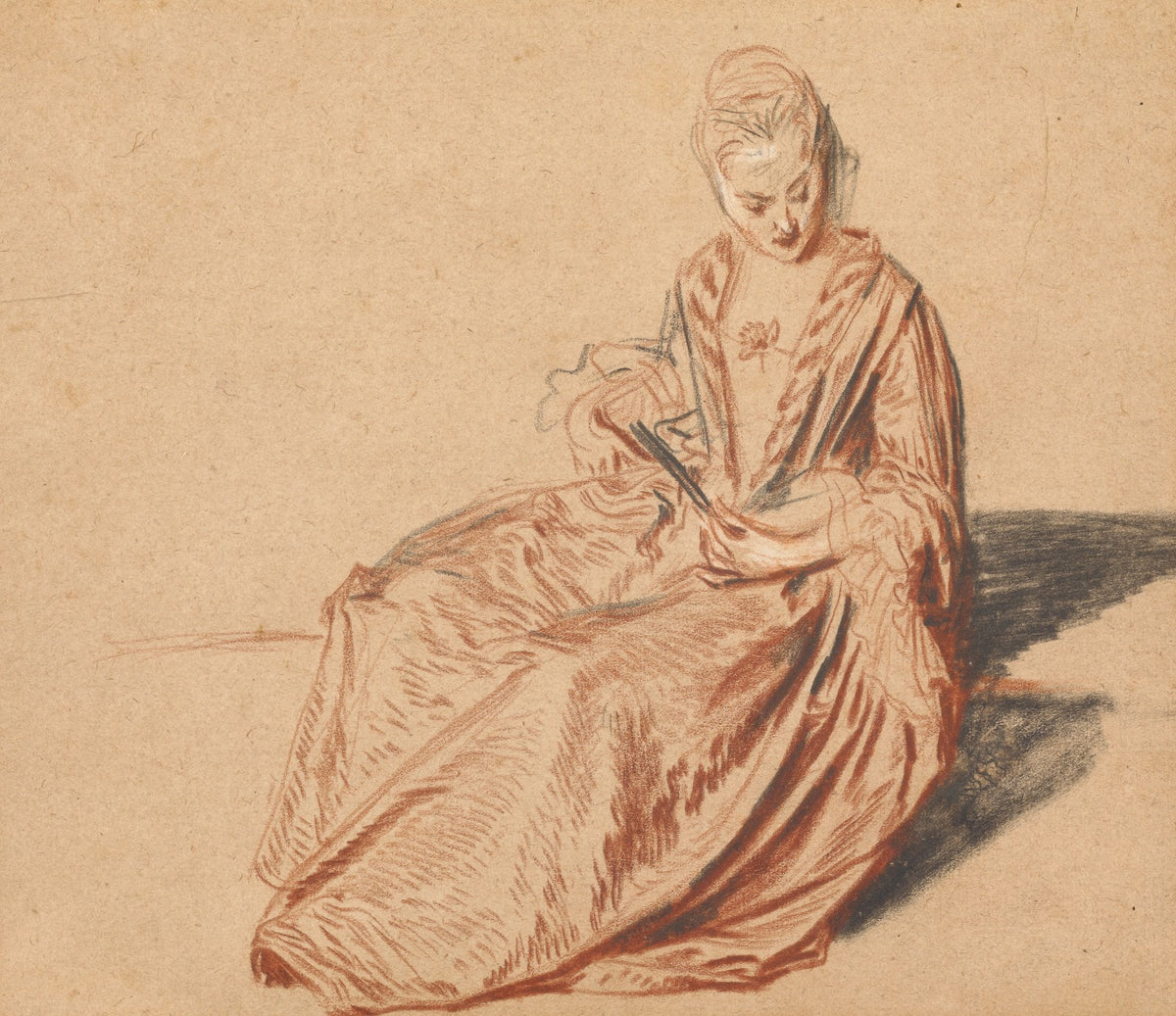 Seated Woman with a Fan 1717