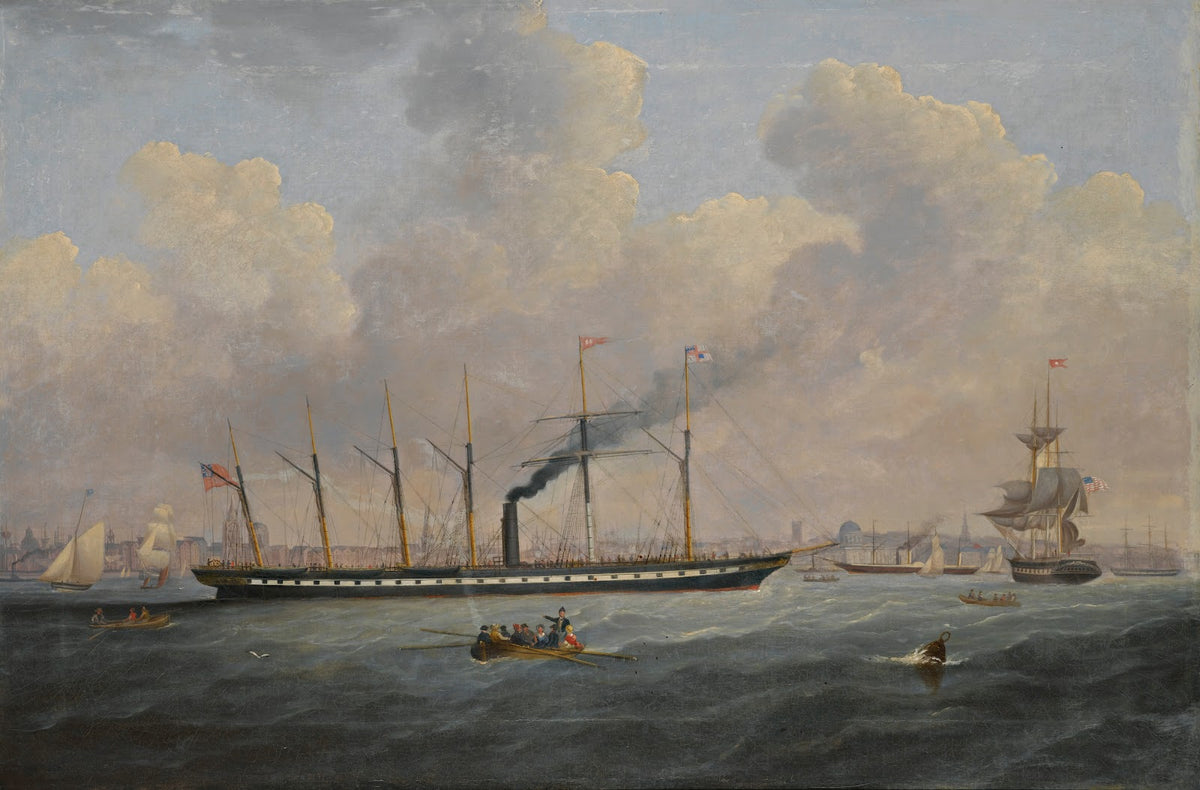 The SS Great Britain Off Liverpool Flying The Atlantic Flag