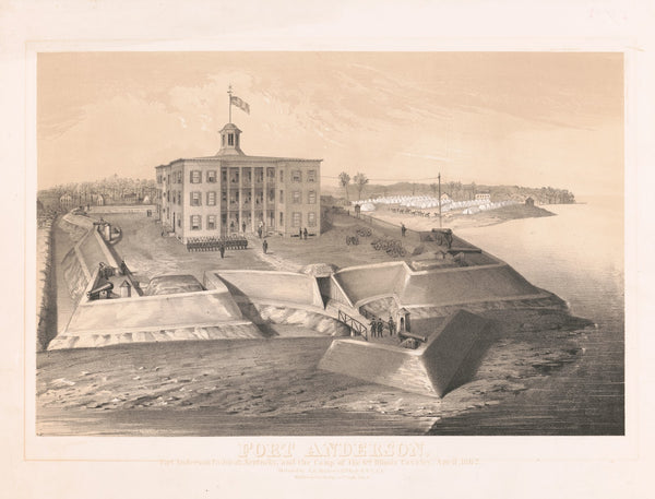 Fort Anderson Paducah Kentucky and the camp of the 6th Illinois Cavalry April 18