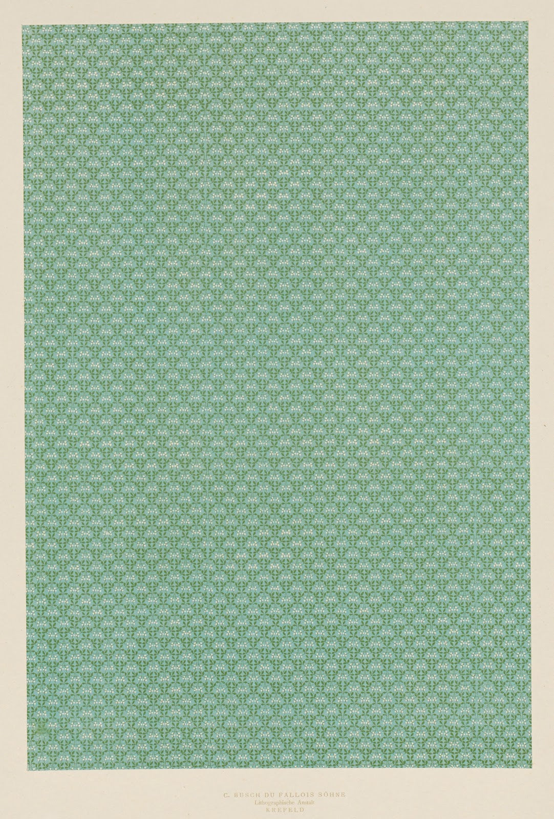 Lithografiertes Vorsatzpapier 1900