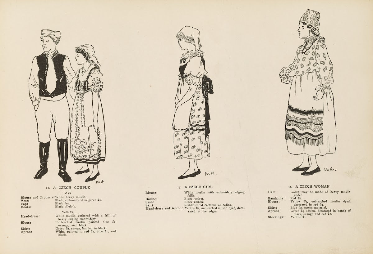 National costumes of the Slavic peoples Pl06 1920