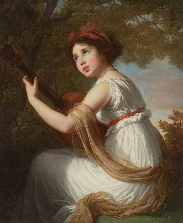 Portrait of the artists daughter Jeanne Julie Louise Le Brun 1780 1819 playing a
