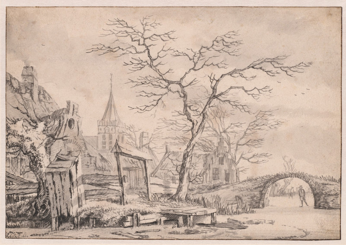 Winter Landscape with Skater 1662