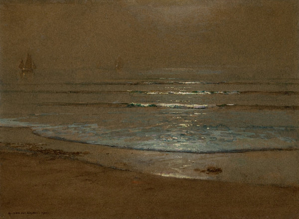 Beach and Waves in the Moonlight 1921