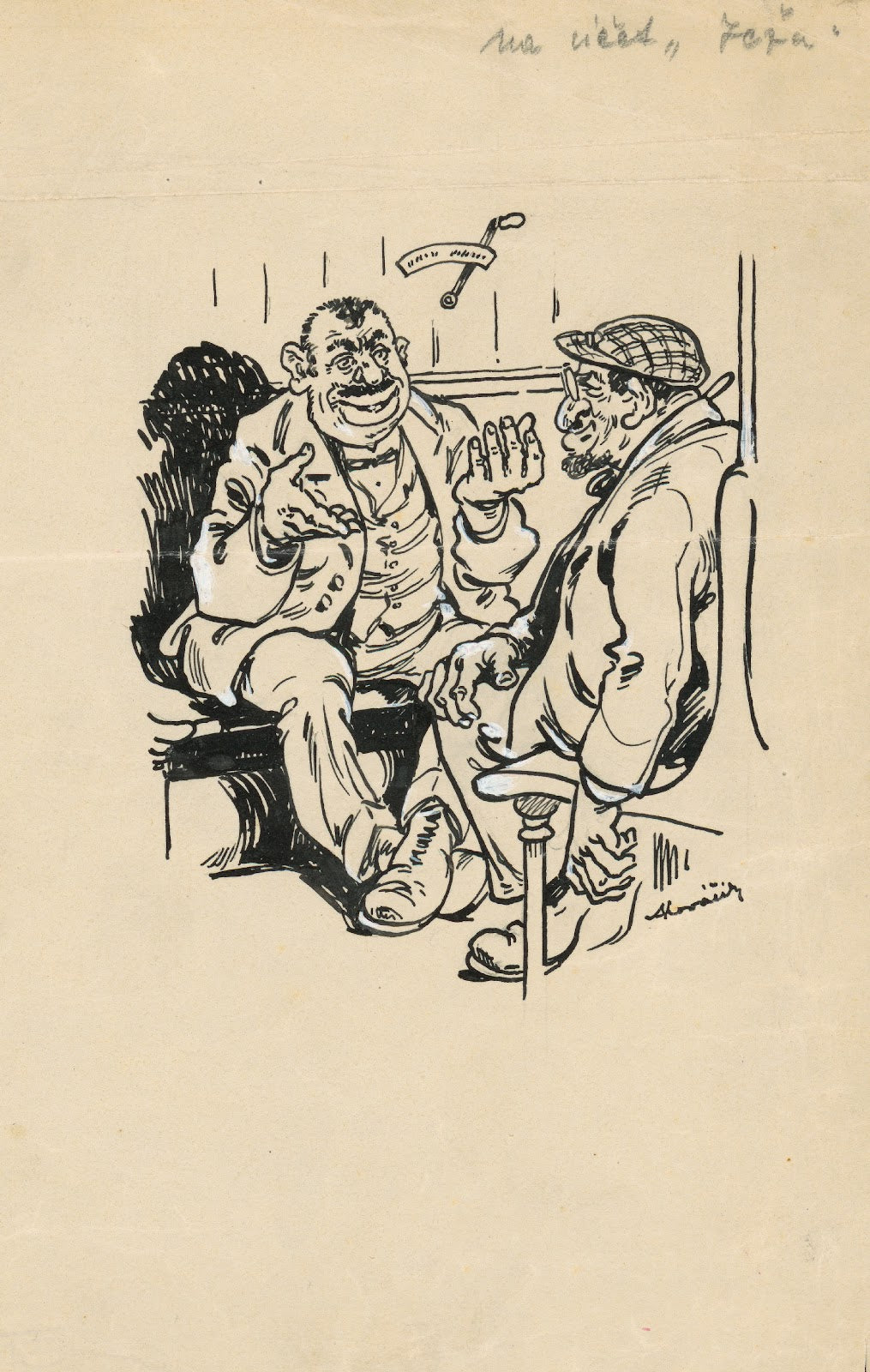 Satirical Drawing for a Magazine II