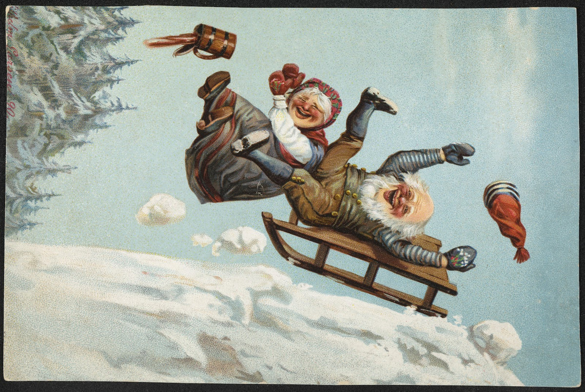 Humorous Christmas motif 1890