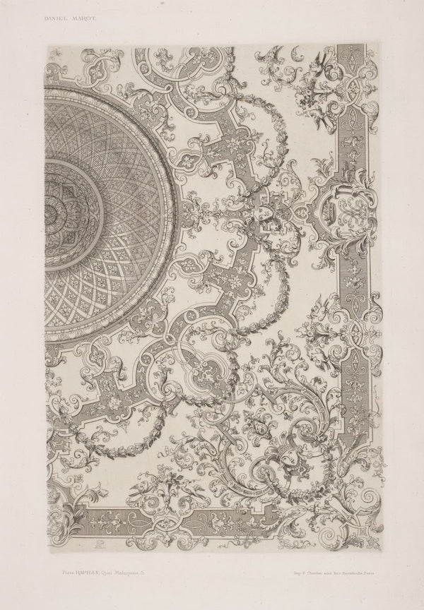 Design for a ceiling with crowned heads in each corner 1875 1890