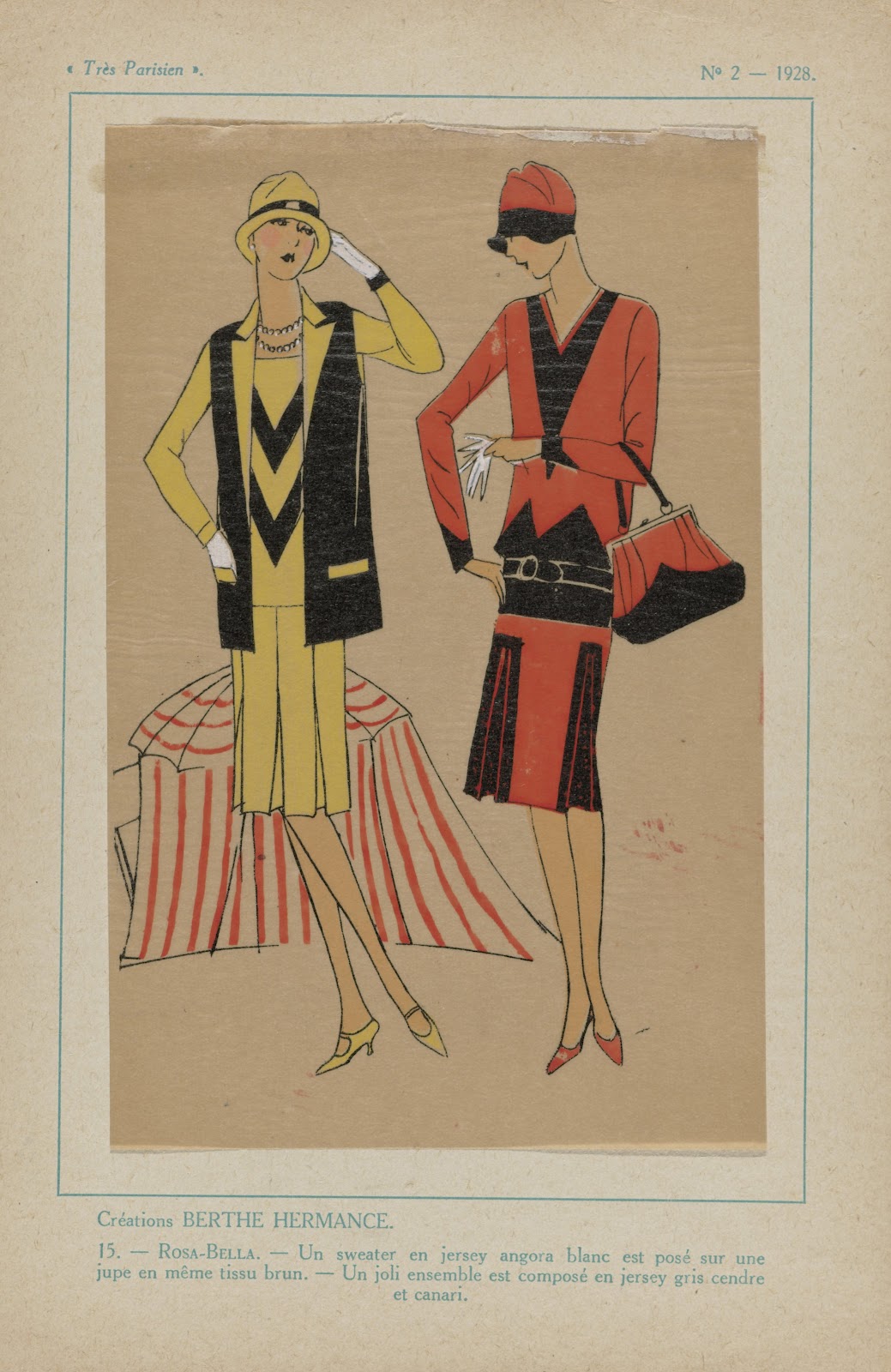 Créations Berthe Hermance Rosa Bell 1928
