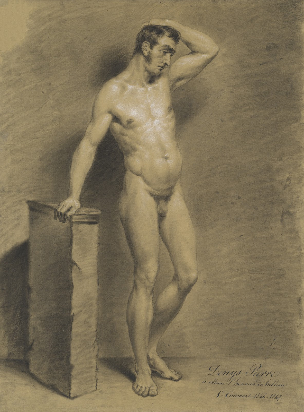 Standing male nude 1846