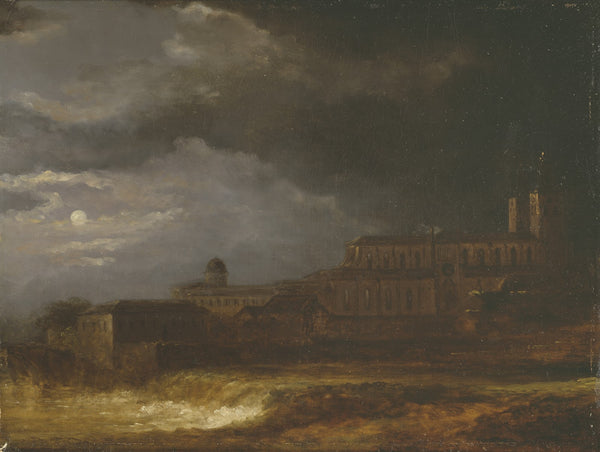 View of Uppsala Landscape by Moonlight 1820