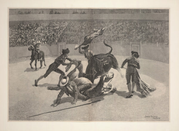 A Bull fight in Mexico 1889