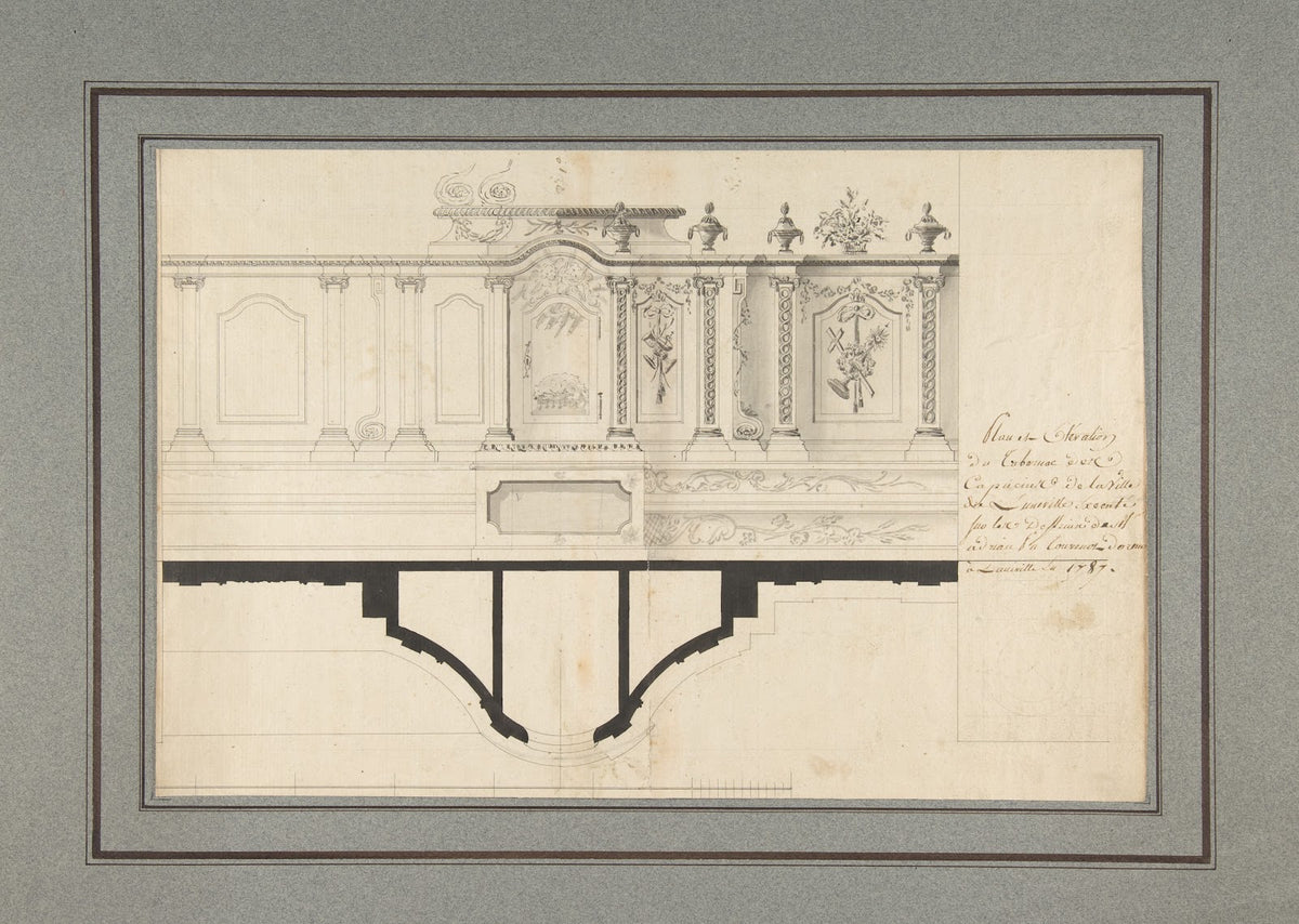 Plan and Elevation of the Capuchin Tabernacle of Luneville 1787