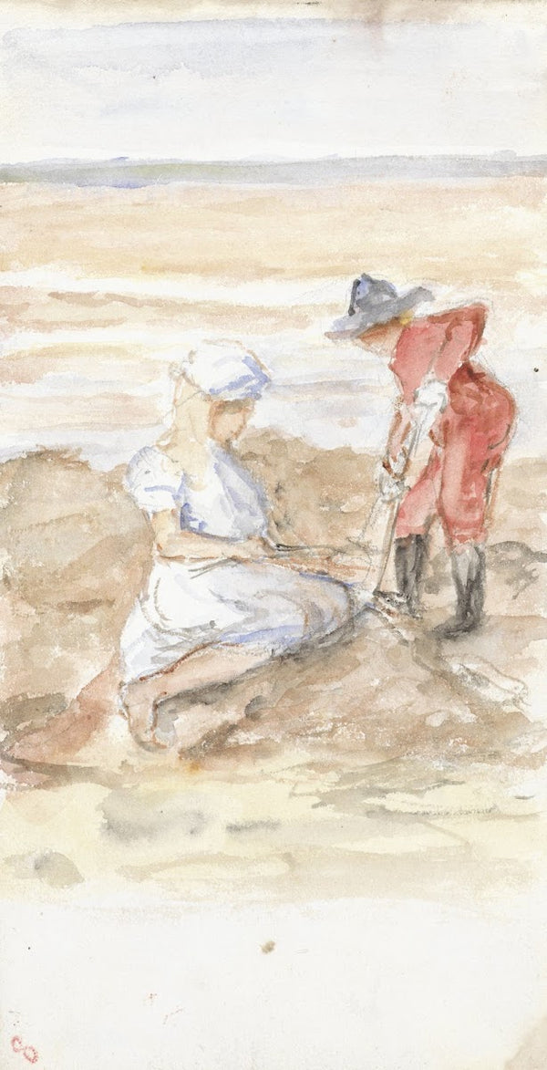 Kinderen spelend aan het strand 1834 1911