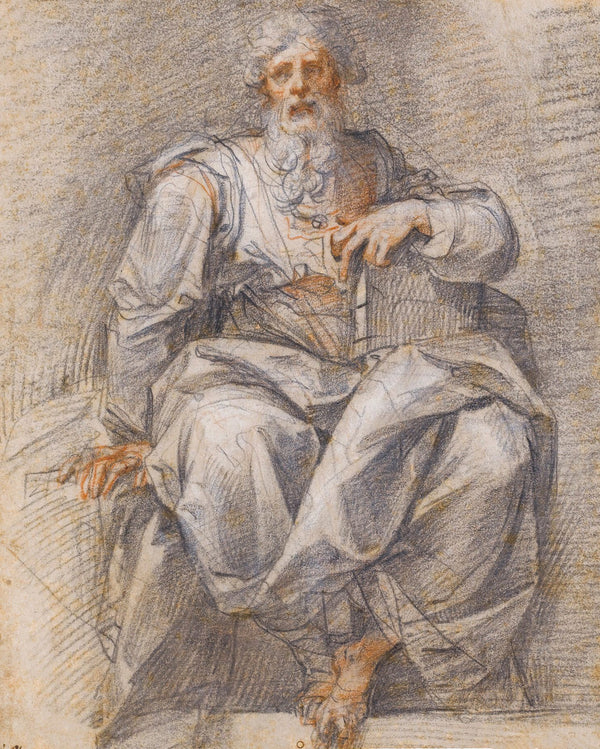 A Seated Prophet Holding A Book