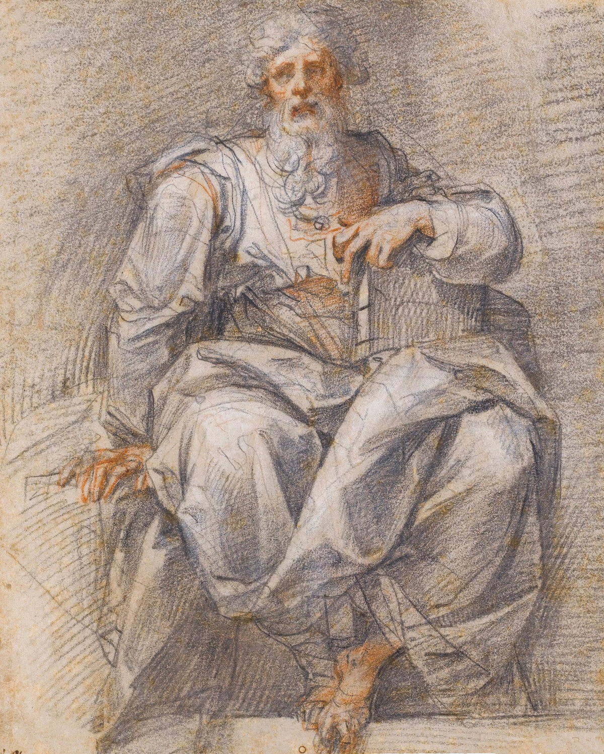 A Seated Prophet Holding A Book