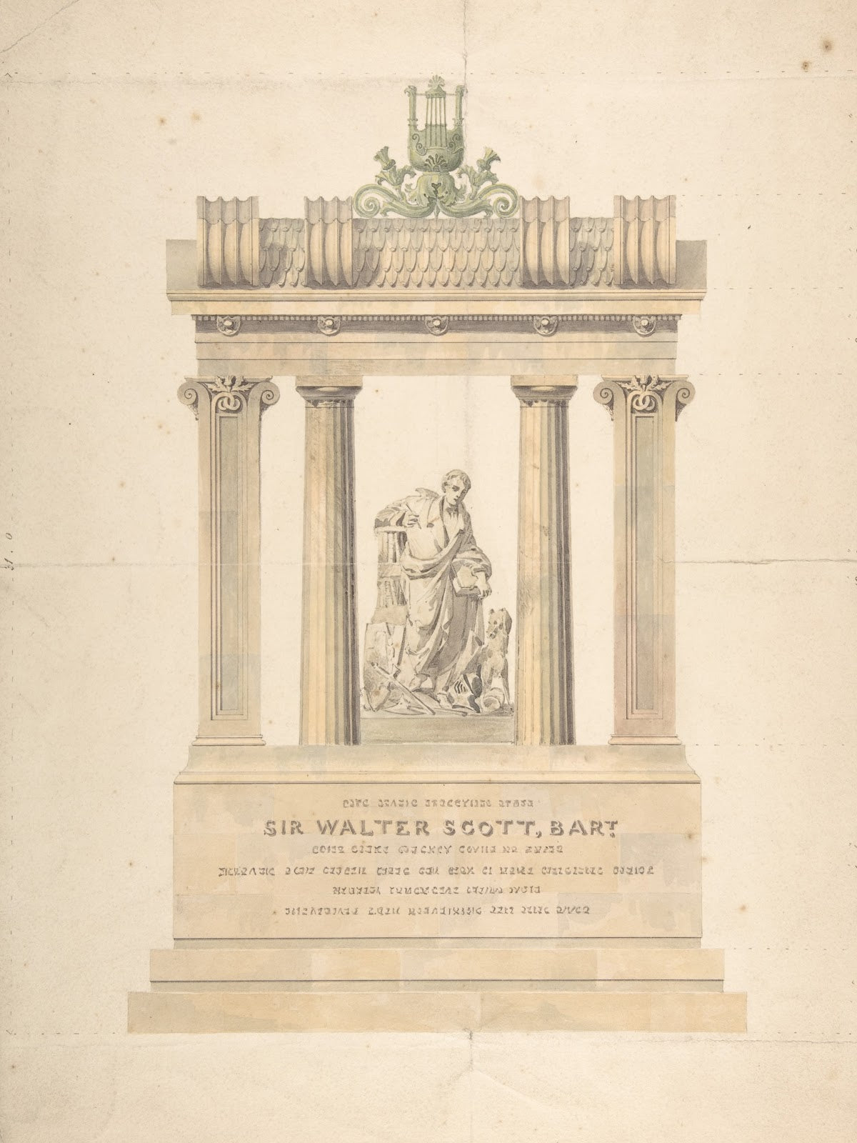 Monument to Sir Walter Scott Bart after 1832